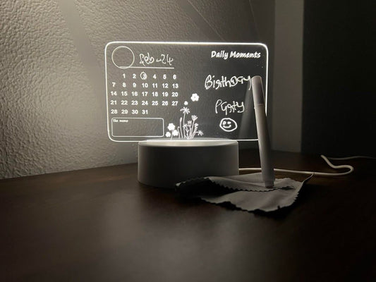 3d Acrylic Writing Board with Pen and Light